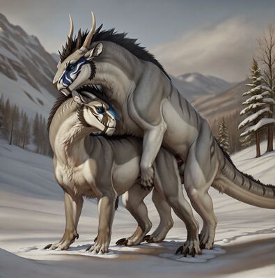 Felkins Mating
art by recreator3
Keywords: dragon;dragoness;felkin;male;female;feral;M/F;from_behind;suggestive