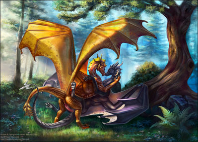 Eigengrau and Ricsimane
art by red-izak
Keywords: dragon;dragoness;male;female;feral;M/F;penis;missionary;vaginal_penetration;red-izak