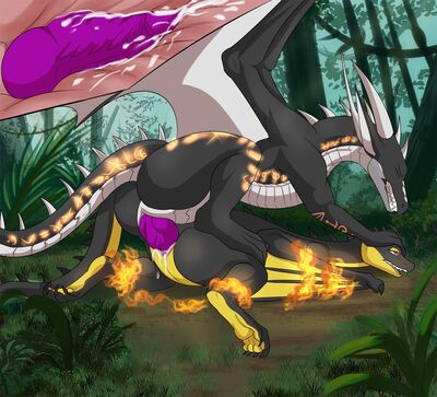 Feral Mating
art by reddragon
Keywords: dragon;dragoness;wyvern;male;female;feral;M/F;penis;from_behind;vaginal_penetration;internal;orgasm;ejaculation;spooge;reddragon