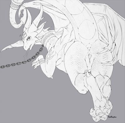 Cynder
art by redraptor16
Keywords: videogame;spyro_the_dragon;cynder;dragoness;female;feral;solo;bondage;vagina;spread;spooge;redraptor16