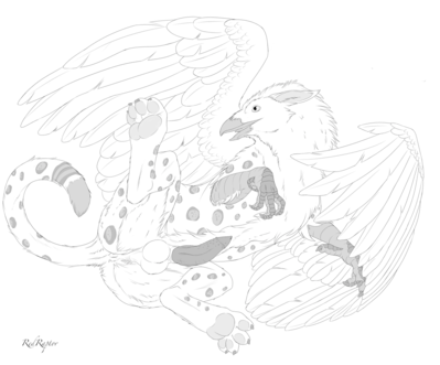 Gryff
art by redraptor16
Keywords: gryphon;male;feral;solo;penis;redraptor16