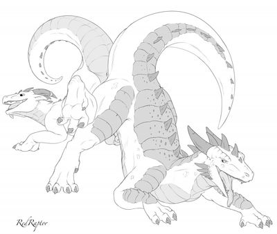 Tied
art by redraptor16
Keywords: dragon;dragoness;male;female;feral;M/F;suggestive;redraptor16