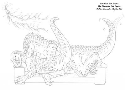 Raptor Sex (Ink)
art by redraptor16
Keywords: dinosaur;theropod;raptor;deinonychus;male;anthro;M/M;penis;from_behind;anal;internal;redraptor16