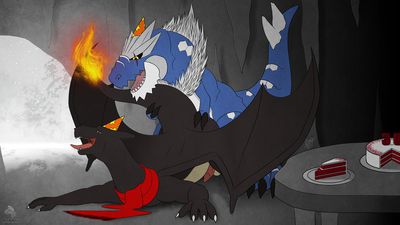 Tyrantrum and Charizard
art by reezythegarchomp
Keywords: anime;pokemon;dinosaur;theropod;tyrannosaurus_rex;trex;dragon;tyrantrum;charizard;male;anthro;M/M;penis;from_behind;anal;reezythegarchomp