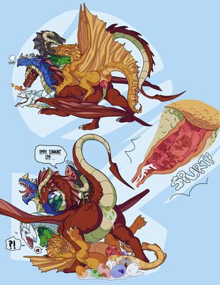 Gold_Dragon and Tiamat
art by reptilianreverie
Keywords: dungeons_and_dragons;tiamat;dragon;dragoness;hydra;male;female;feral;M/F;penis;from_behind;vaginal_penetration;internal;oviposition;egg;spooge;reptilianreverie