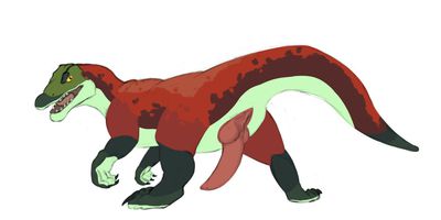 Dinosaur
art by rethirno
Keywords: dinosaur;theropod;male;feral;anthro;solo;penis;rethirno