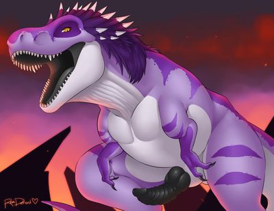 Tyrant
art by revadiehard
Keywords: dinosaur;theropod;tyrannosaurus_rex;trex;male;anthro;penis;solo;revadiehard