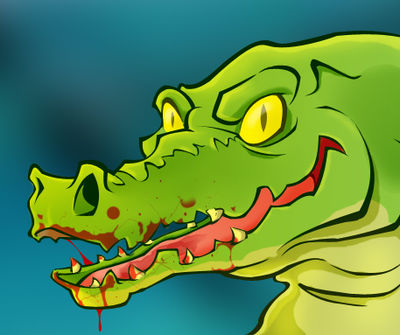 I Just Ate Your Family
art by crazyhorse42
Keywords: crocodilian;crocodile;anthro;solo;humor;crazyhorse42