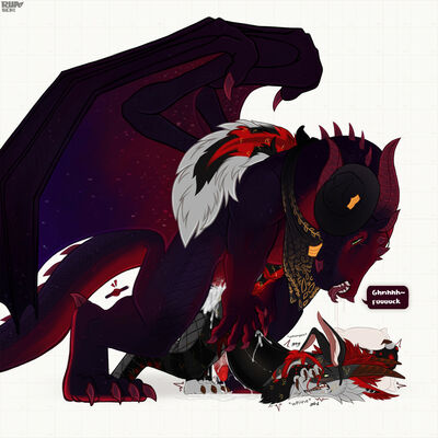 Zander and Felix 3 (Wings_of_Fire)
art by RhaelRasputin
Keywords: wings_of_fire;nightwing;furry;dragon;male;feral;M/M;penis;from_behind;anal;spooge;RhaelRasputin
