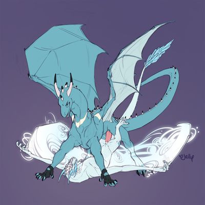 Dragon Sex
art by jellybats
Keywords: dragon;dragoness;male;female;feral;M/F;penis;missionary;vaginal_penetration;jellybats