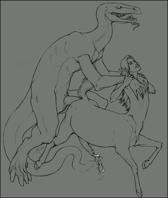 Dynamic Entry
art by rimestar
Keywords: beast;centaur;anthro;dragon;feral;male;M/M;penis;anal;from_behind;tailplay;masturbation;spooge;rimestar