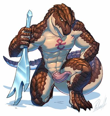 Zaryusu Shasha
art by rollwulf
Keywords: anime;overlord;lizard;zaryusu;male;anthro;solo;penis;rollwulf