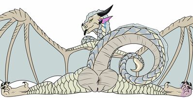 Sugar the Sandwing (Wings_of_Fire)
art by ronoae
Keywords: wings_of_fire;sandwing;dragoness;female;feral;solo;vagina;suggestive;ronoae