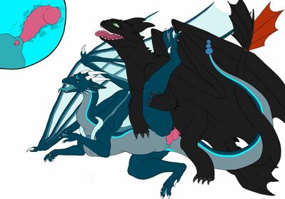 Fury Love
art by roxannetheokami
Keywords: how_to_train_your_dragon;httyd;night_fury;dragon;dragoness;male;female;feral;M/F;penis;from_behind;vaginal_penetration;internal;roxannetheokami