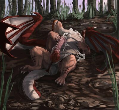Bayou Mudwing (Wings_of_Fire)
art by rubikon
Keywords: wings_of_fire;mudwing;dragon;male;feral;solo;penis;masturbation;;ejaculation;spooge;rubikon