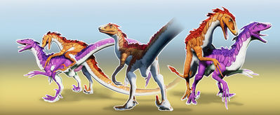 Raptors Mating
art by salireths
Keywords: dinosaur;theropod;raptor;male;female;feral;M;F;penis;from_behind;cloacal_penetration;cgi;salireths