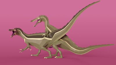 Baronyx Mating
art by kuzim
Keywords: dinosaur;theropod;baryonyx;male;female;feral;M/F;penis;from_behind;cloacal_penetration;cgi;kuzim