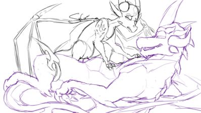 Cynder Riding Malefor
art by savage-cynder
Keywords: videogame;spyro_the_dragon;cynder;malefor;dragon;dragoness;male;female;anthro;M/F;penis;cowgirl;vaginal_penetration;savage-cynder