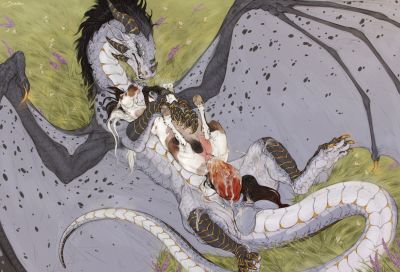 In The Meadow 2
art by scarlanya
Keywords: dragon;furry;equine;horse;male;female;feral;M/F;penis;reverse_cowgirl;vaginal_penetration;spooge;scarlanya