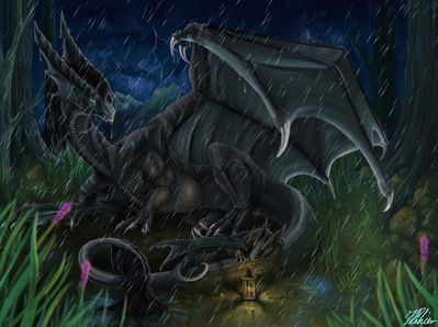 Mother's Sorrow
art by leundra
Keywords: dragoness;female;feral;hatchling;non-adult;leundra