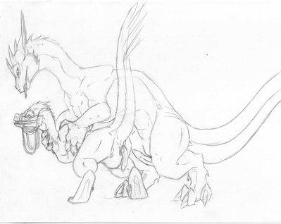 Raptor Dragon XXX
art by schwarzdrache
Keywords: dragon;dinosaur;theropod;raptor;velociraptor;feral;male;M/M;penis;from_behind;suggestive;schwarzdrache