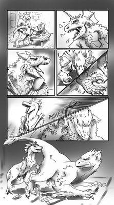 Kobolds and Raptors
art by scrappyvamp
Keywords: comic;dungeons_and_dragons;kobold;anthro;dinosaur;theropod;raptor;feral;male;M/M;penis;from_behind;anal;transformation;scrappyvamp