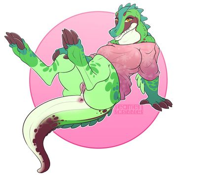 Anthro Croc
art by seamen
Keywords: crocodilian;crocodile;female;anthro;breasts;solo;vagina;presenting;seamen