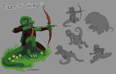 First The Third (Kobold)
art by sefeiren
Keywords: dungeons_and_dragons;kobold;female;anthro;furry;ursine;bear;male;M/F;solo;penis;from_behind;sefeiren