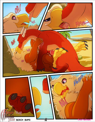 Beach Bums, page 11
art by sefeiren
Keywords: comic;dragon;gryphon;thistle;kindle;male;female;feral;M/F;penis;missionary;vaginal_penetration;spooge;frisky-ferals;sefeiren