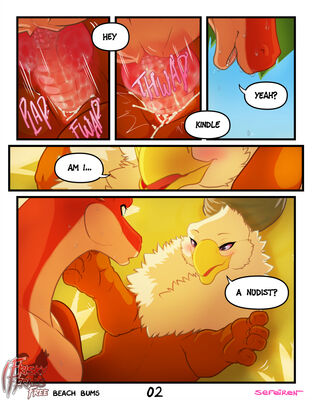 Beach Bums, page 2
art by sefeiren
Keywords: comic;dragon;gryphon;furry;thistle;kindle;male;female;feral;M/F;penis;missionary;vaginal_penetration;closeup;spooge;;frisky-ferals;sefeiren