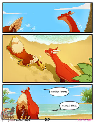 Beach Bums, page 20
art by sefeiren
Keywords: comic;dragon;gryphon;thistle;kindle;male;female;feral;M/F;vagina;spooge;beach;frisky-ferals;sefeiren