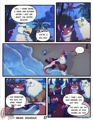 Sibling Showdown, page 17
art by sefeiren
Keywords: comic;dragon;dragoness;furry;badger;gryphon;thistle;kindle;male;female;feral;sheath;suggestive;frisky-ferals;sefeiren