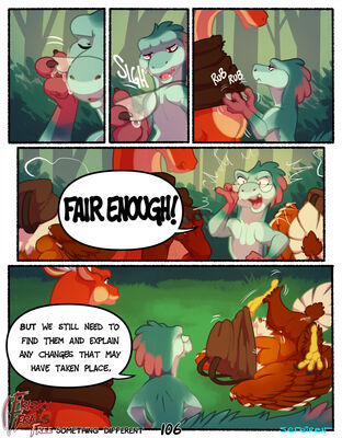 Something Different, page 106
art by sefeiren
Keywords: comic;dinosaur;theropod;raptor;dragon;gryphon;kindle;thistle;male;female;feral;solo;vagina;spooge;frisky-ferals;sefeiren