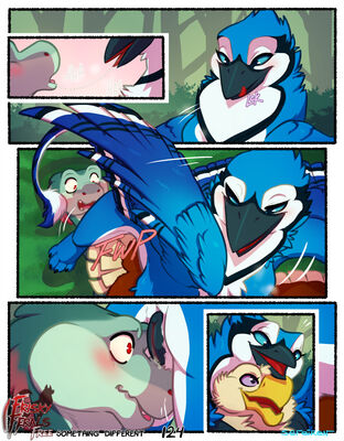 Something Different, page 124
art by sefeiren
Keywords: comic;dinosaur;theropod;raptor;gryphon;thistle;male;female;feral;M/F;vagina;reverse_cowgirl;closeup;suggestive;frisky-ferals;sefeiren