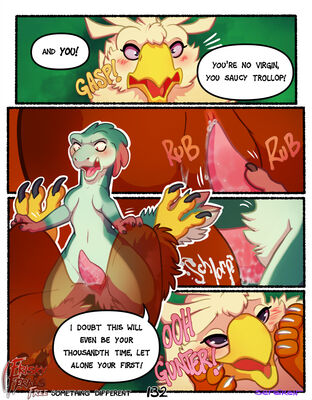 Something Different, page 132
art by sefeiren
Keywords: comic;dinosaur;theropod;raptor;gryphon;thistle;male;female;feral;M/F;penis;missionary;vaginal_penetration;closeup;spooge;frisky-ferals;sefeiren