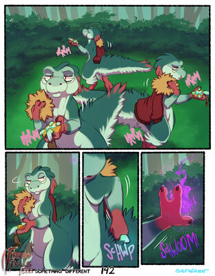 Something Different, page 142
art by sefeiren
Keywords: comic;dinosaur;theropod;raptor;male;feral;solo;non-adult;frisky-ferals;sefeiren