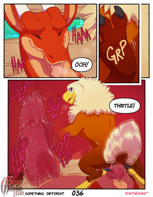 Something Different, page 36
art by sefeiren

Keywords: comic;thistle;kindle;dragon;gryphon;male;female;feral;M/F;penis;cowgirl;vaginal_penetration;internal;spooge;frisky-ferals;sefeiren