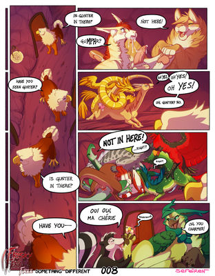 Something Different, page 8
art by sefeiren
Keywords: comic;gryphon;thistle;dragon;wyrm;avian;bird;raptor;dinosaur;theropod;male;female;feral;M/F;M/M;penis;orgy;from_behind;oral;anal;missionary;vaginal_penetration;spooge;frisky_ferals;sefeiren