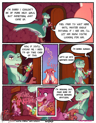 Something Different, page 88
art by sefeiren
Keywords: comic;dinosaur;theropod;raptor;dragoness;lily;lilith;male;female;feral;non-adult;humor;sefeiren