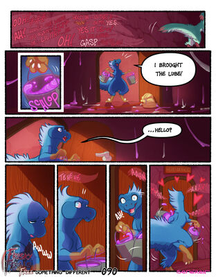 Something Different, page 90
art by sefeiren
Keywords: comic;dinosaur;theropod;raptor;male;feral;solo;suggestive;humor;frisky-ferals;sefeiren