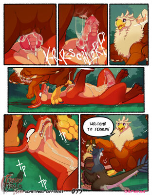 Something Different, page 99
art by sefeiren
Keywords: comic;dragon;gryphon;kindle;thistle;male;female;feral;M/F;penis;vagina;reverse_cowgirl;vaginal_penetration;spooge;closeup;frisky-ferals;sefeiren