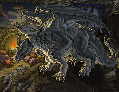 Mating Dragons
art by seht
Keywords: dragon;dragoness;male;female;feral;anthro;breasts;M/F;penis;from_behind;seht