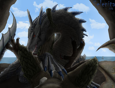 Lagiacrus and Rathian
art by selenita
Keywords: videogame;monster_hunter;dragon;wyvern;lagiacrus;rathian;male;female;feral;M/F;missionary;oral;spooge;selenita