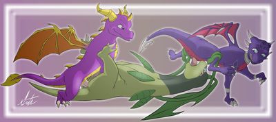 Fun With Cynder and Spyro
art by sethpup
Keywords: videogame;spyro_the_dragon;anime;pokemon;spyro;cynder;bayleef;dragon;dragoness;male;female;anthro;M/F;M/M;threeway;spitroast;penis;vagina;missionary;anal;oral;savage-cynder