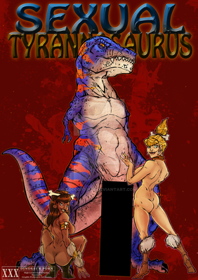 Sexual Tyrannosaurus
art by todd3point0
Keywords: beast;dinosaur;theropod;tyrannosaurus_rex;trex;male;feral;human;woman;female;M/F;suggestive;humor;todd3point0