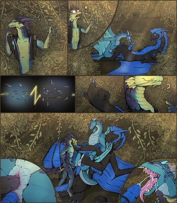 Unexpected Encounter
art by shadarrius
Keywords: comic;dragon;dragoness;male;female;feral;feral;anthro;M/F;threeway;penis;missionary;vaginal_penetration;double_penetration;anal;oral;tailplay;masturbation;closeup;ejaculation;spooge;shadarrius