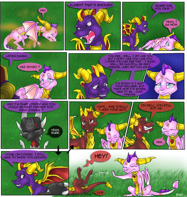 Spyro's Back 4
art by shalonesk
Keywords: comic;spyro_the_dragon;spyro;cynder;flame;ember;dragon;dragoness;male;female;anthro;M/F;humor;non-adult;shalonesk