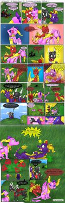 Flattery
art by shalonesk
Keywords: comic;spyro_the_dragon;spyro;cynder;ember;dragon;dragoness;male;female;anthro;humor;non-adult;shalonesk