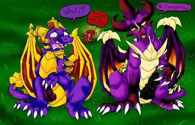 Jealous 2
art by shalonesk
Keywords: videogame;spyro_the_dragon;dragon;spyro;blaze;malefor;male;anthro;solo;penis;humor;shalonesk