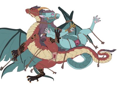 Bound Nesses
art by shebeast
Keywords: dragoness;female;feral;solo;bondage;cloaca;spread;presenting;shebeast